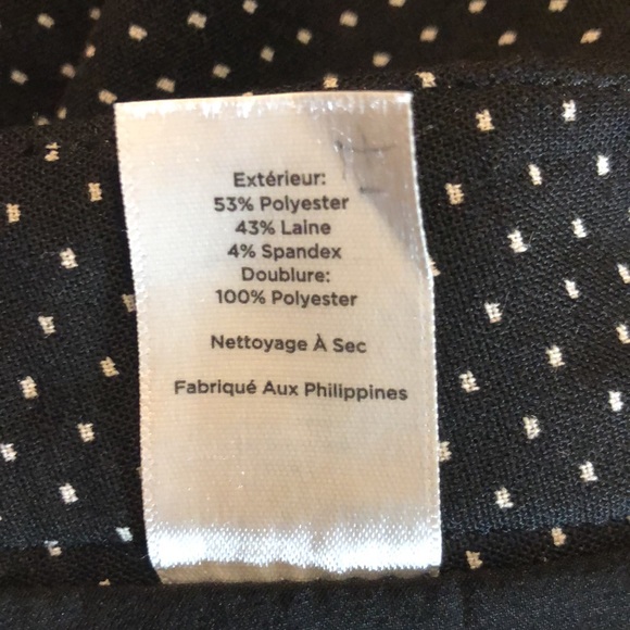 TALBOTS size 6 Polka-Dot FlatFront Pant Side-Zip - Picture 11 of 14